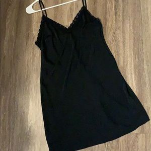 Black Satin Dress Slip